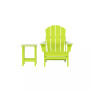 2-Piece Set Outdoor Folding Adirondack Chairs with Side Table