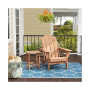 2-Piece Set Outdoor Folding Adirondack Chairs with Side Table