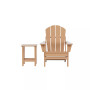 2-Piece Set Outdoor Folding Adirondack Chairs with Side Table