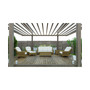 Sorrento Woven Outdoor Rectangle Coffee Table with Glass Top