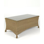 Sorrento Woven Outdoor Rectangle Coffee Table with Glass Top