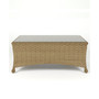 Sorrento Woven Outdoor Rectangle Coffee Table with Glass Top