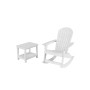 2-Piece Outdoor Patio Adirondack Rocking Chair with Side Table Set