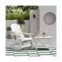 2-Piece Outdoor Patio Adirondack Rocking Chair with Side Table Set