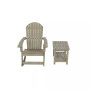 2-Piece Outdoor Patio Adirondack Rocking Chair with Side Table Set