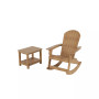 2-Piece Outdoor Patio Adirondack Rocking Chair with Side Table Set