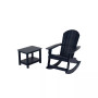 2-Piece Outdoor Patio Adirondack Rocking Chair with Side Table Set