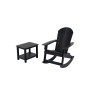 2-Piece Outdoor Patio Adirondack Rocking Chair with Side Table Set
