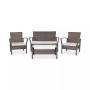 Calann Outdoor 4-Pc. Seating Set (1 Loveseat, 2 Chairs & 1 Coffee Table)