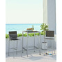 Shore Outdoor Patio Aluminum Outdoor Pub Set 3 Piece