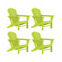 All-Weather Contoured Outdoor Poly Adirondack Chair (Set of 4)