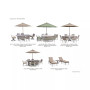 Wayland Outdoor 11' Umbrella and Base with Sunbrella® Fabric, Created for Macy's