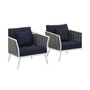 Stance Armchair Outdoor Patio Aluminum Set Of 2