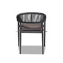 Wendell Modern and Contemporary Rope and Metal Outdoor Dining Chair
