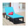 Patio Rattan Lounge Chair Height Adjustable