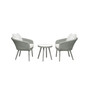 3 Piece Outdoor Bistro Patio Chair Conversation with Cushion and Table Set