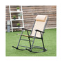 Folding Rocking Chair Porch Patio Indoor Foldable Rocker Seat With Headrest
