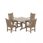 5 Piece Outdoor Patio Dining Set Outdoor Square Table and Armchair Set