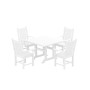 5 Piece Outdoor Patio Dining Set Outdoor Square Table and Armchair Set