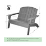 Patio Adirondack Chair Loveseat Bench HDPE Weather Resistant Deck