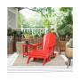Adirondack Folding Chair with Ottoman and Side Table Set