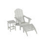 Adirondack Folding Chair with Ottoman and Side Table Set