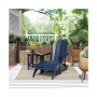 Adirondack Folding Chair with Ottoman and Side Table Set
