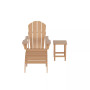 Adirondack Folding Chair with Ottoman and Side Table Set