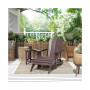 Adirondack Folding Chair with Ottoman and Side Table Set