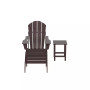 Adirondack Folding Chair with Ottoman and Side Table Set