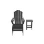 Adirondack Folding Chair with Ottoman and Side Table Set