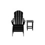 Adirondack Folding Chair with Ottoman and Side Table Set
