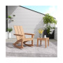 Modern Adirondack Outdoor Rocking Chair with Side Table Set