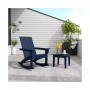 Modern Adirondack Outdoor Rocking Chair with Side Table Set