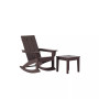 Modern Adirondack Outdoor Rocking Chair with Side Table Set