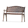 Elmann Antiqued Copper-Finish Bench