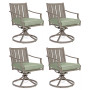 Set of 4 Wayland Outdoor Swivel Chairs, Created for Macy's