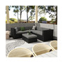Outdoor Modern Sectional Sofa Set with Storage Ottoman