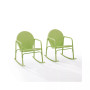 Griffith 2 Piece Outdoor Metal Rocking Chair Set