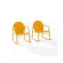 Griffith 2 Piece Outdoor Metal Rocking Chair Set