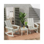 3 Piece Set Outdoor Modern Rocking Chairs with Square Side Table