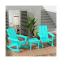 3 Piece Set Outdoor Modern Rocking Chairs with Square Side Table