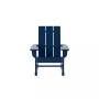 3 Piece Set Outdoor Modern Rocking Chairs with Square Side Table