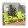 3 Piece Set Outdoor Modern Rocking Chairs with Square Side Table