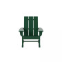 3 Piece Set Outdoor Modern Rocking Chairs with Square Side Table