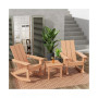 3 Piece Set Outdoor Modern Rocking Chairs with Square Side Table