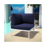 Harmony Outdoor Patio Aluminum Corner Sofa White