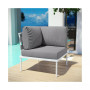 Harmony Outdoor Patio Aluminum Corner Sofa White