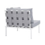 Harmony Outdoor Patio Aluminum Corner Sofa White