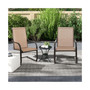 2pcs C-Spring Motion Patio Dining Chairs All Weather Heavy Duty Outdoor